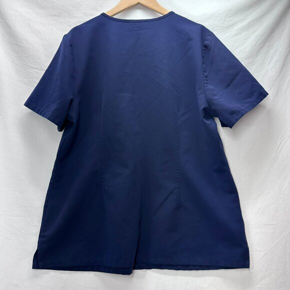 FIGS Technical Collection Scrub Top Navy Blue Unisex Size XL - Picture 2 of 6